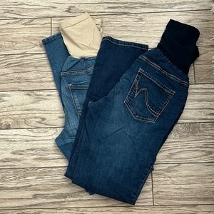 Indigo blue maternity jeans set of 2
